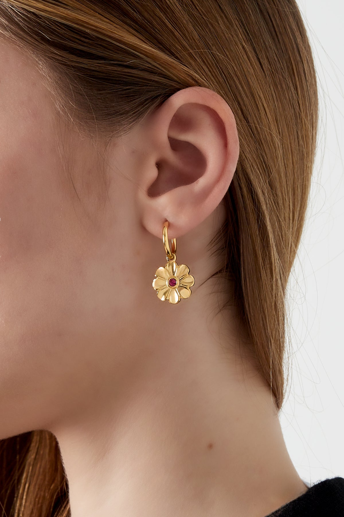 Oorbel | Shimmering Flower | Goud