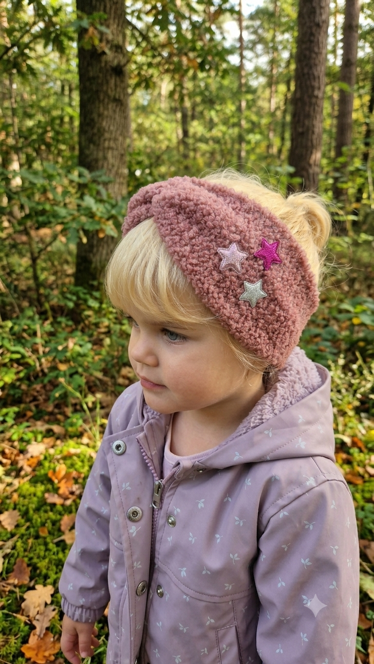 Haarband | Teddy Sparkle — Zachte Glitter Haarband | Donker Roze