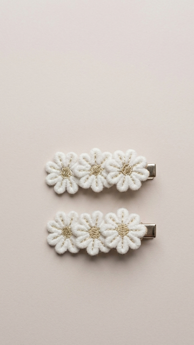 Alligatorclip | White Flower