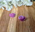 Haarelastiek Glitter Hart | Paars