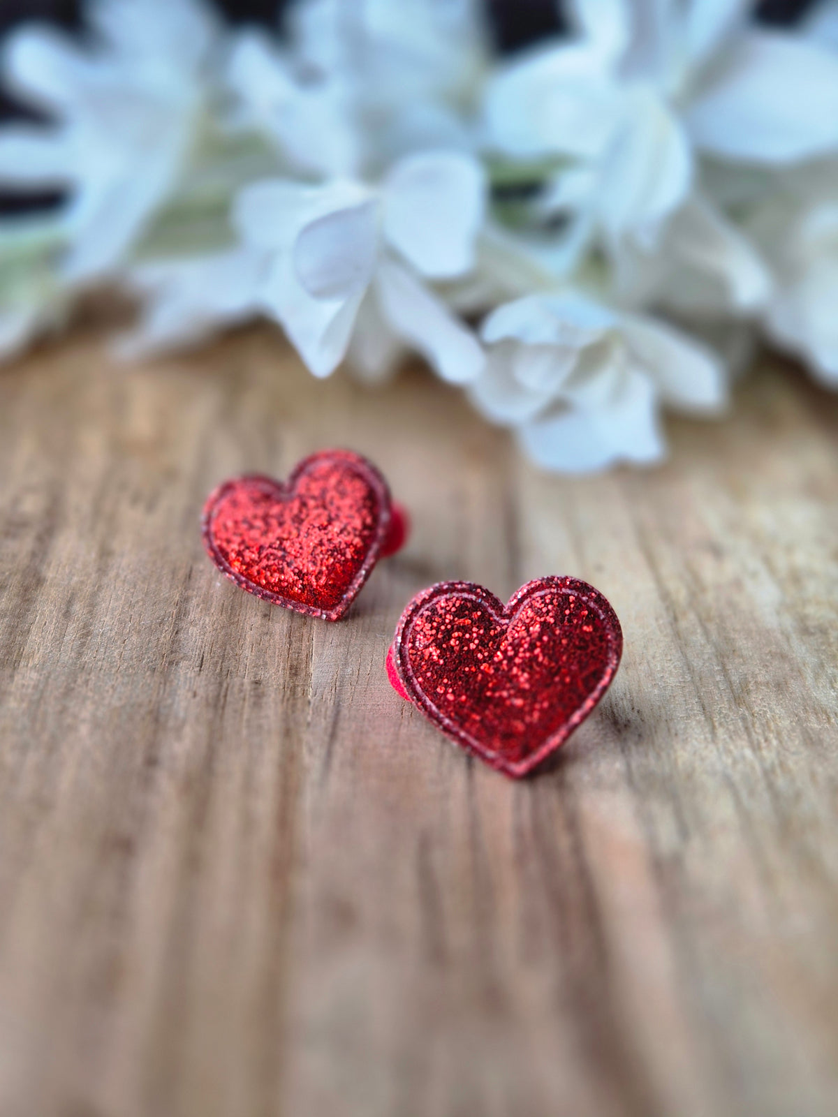 Haarelastiek Glitter Hart | Rood