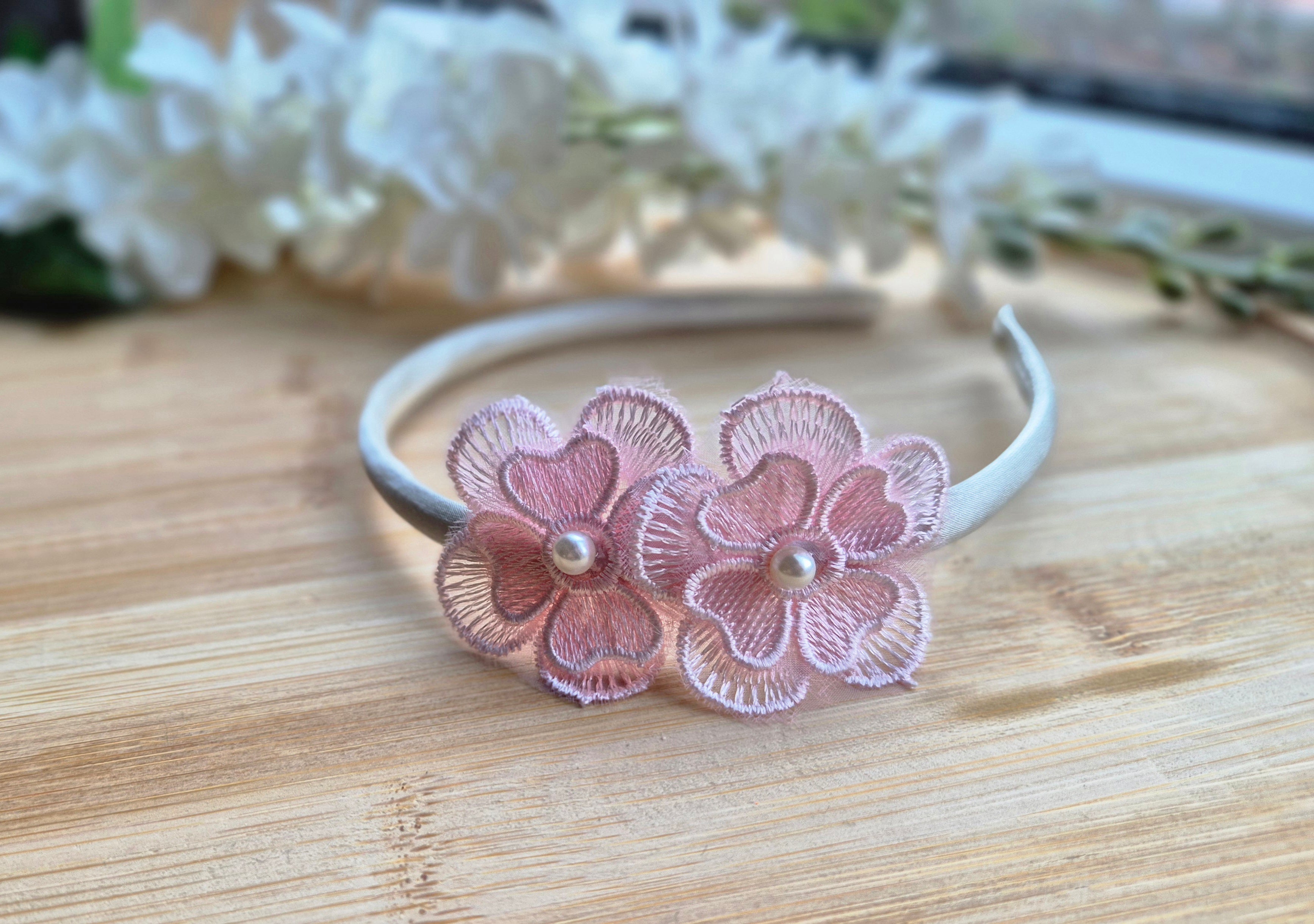 Diadeem| Pink Flower Bridal