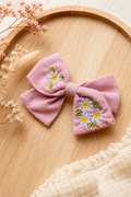 Alligatorclip | Strik | Pink Flowers