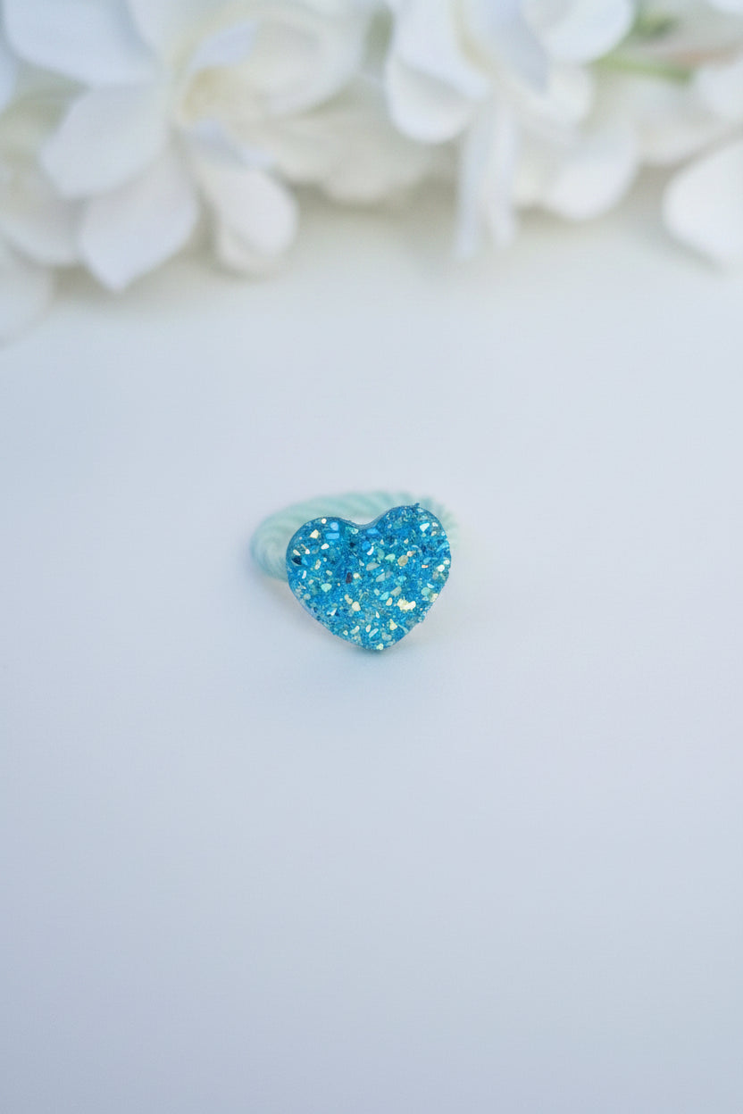 Haarelastiek | Suiker hart | Blauw